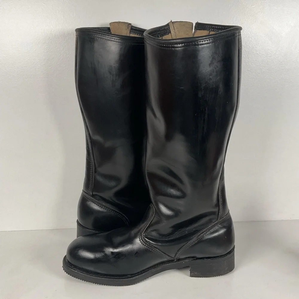 Vintage Harley Davidson Tall Patrol Boots | Glossy | Engineer | Men’s 11